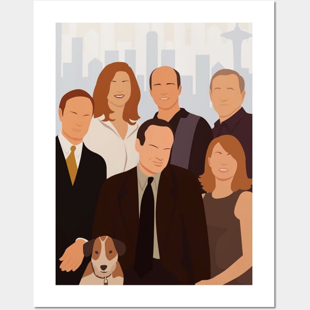 Frasier Sitcom Illustration Wall Art by bonkaili